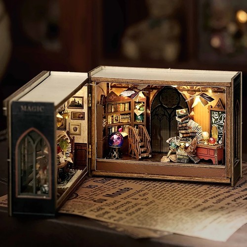 Diy miniature doll house kit - doll,