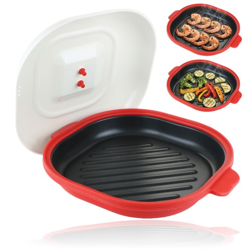 Microwave grill pan with - with, lid
