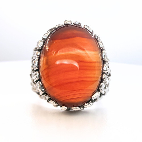 Sterling silver 925 - silver, carnelian