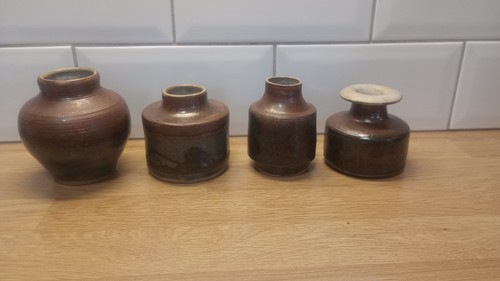 Pottery stoneware small jars - pottery/stoneware,