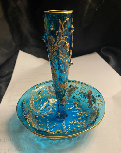 Moser hand painted - blue, glass