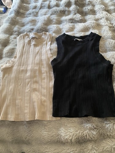 Ladies bundle ribbed crop - ladies, x2