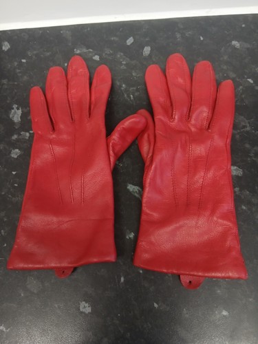 Vintage red leather - vintage, gloves