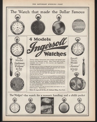 1912 ingersoll pocket watch - 1912,