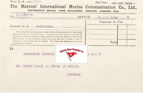 Rms titanic carpathia marconi - titanic,,