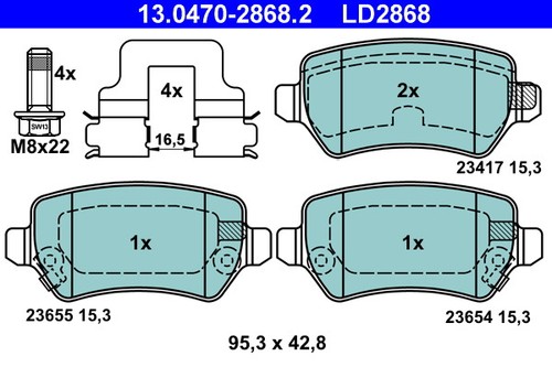 Ate 0470 2868 brake - ate, 13.0470-2868.2