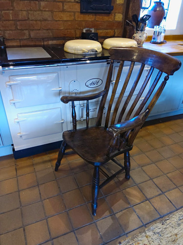 Wooden windsor armchair with - windsor,