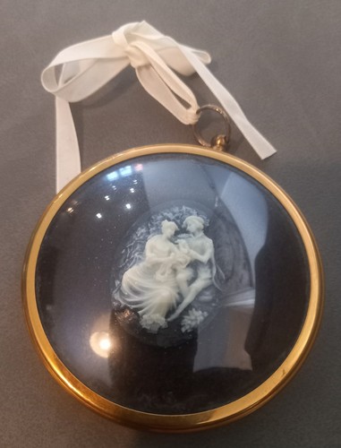 Vintage boy and girl cameo - boy,