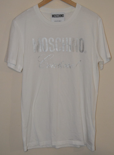 Mens white moschino couture - moschino,