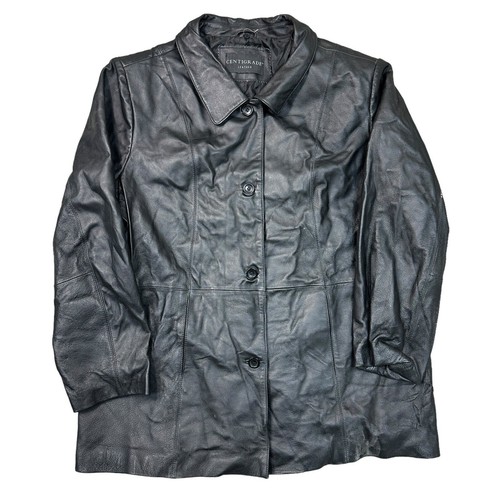 Vintage genuine leather jacket - genuine,