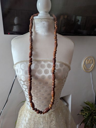 Wooden bead necklace - bead,