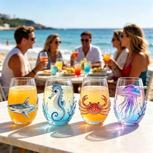 Creative glass cup - glass, clear