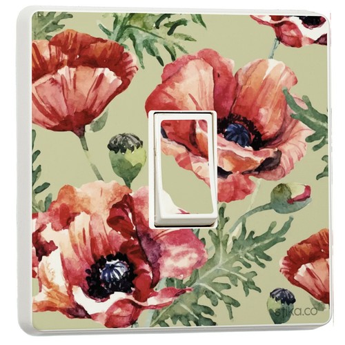 Pack red poppy floral - red,