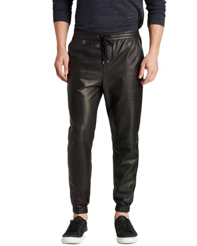 Men black genuine - men's, leather