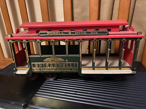 Wood ghirardelli trolley car - trolley,