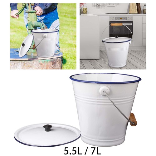 Enamel bucket milk - bucket,