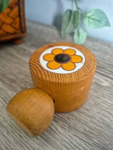 Vintage 1970s wooden screw - vintage,