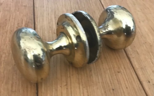 Pair vintage brass door - pair,