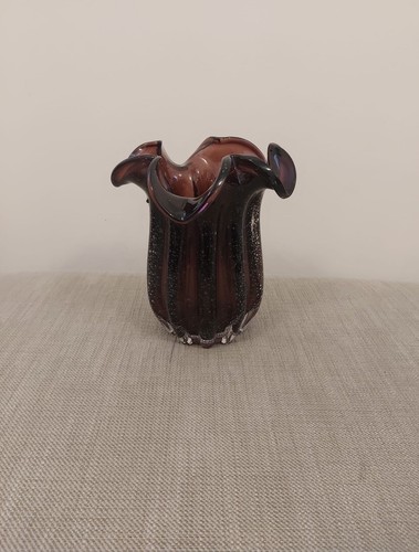 Next vase purple fluted glass - vase,