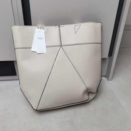 Cream faux leather - m&s,