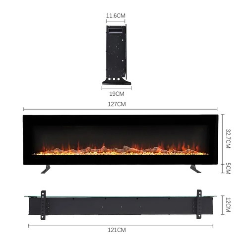 Led fireplace media - led, wall