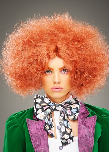 Womens mad hatter - style, frizzy