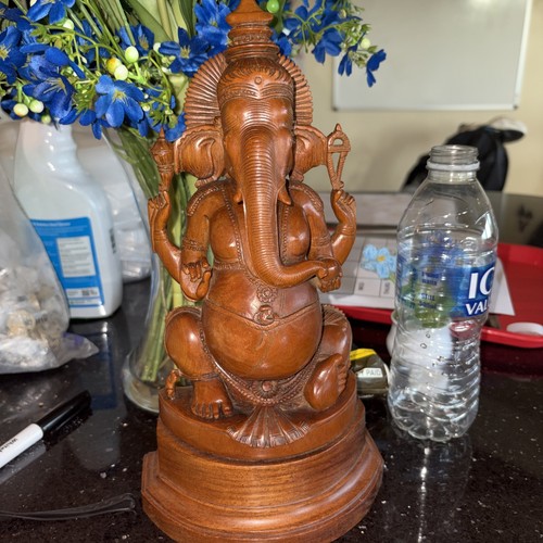 Wooden ganesh hindu elephant - wooden,