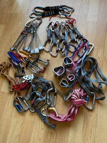 Rock climbing rack nuts - climbing,