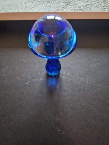 Heron glass small clear blue - heron,