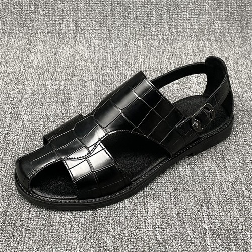 Men leather closed - men's, toe