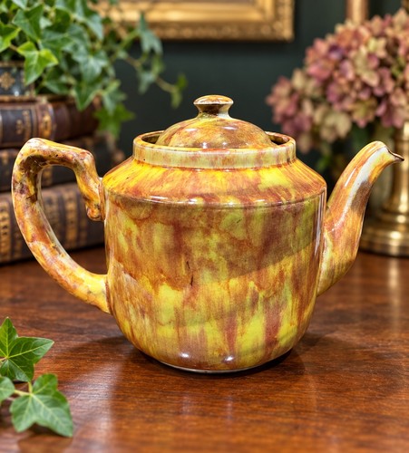 Drip glaze teapot mottled - glaze,