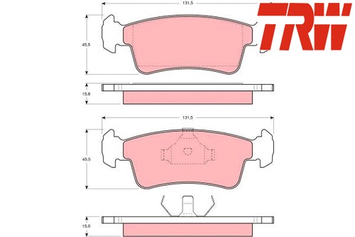 Front brake pad set disc - pad,