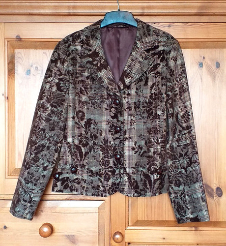Hobbs brown wool floral velvet - wool,