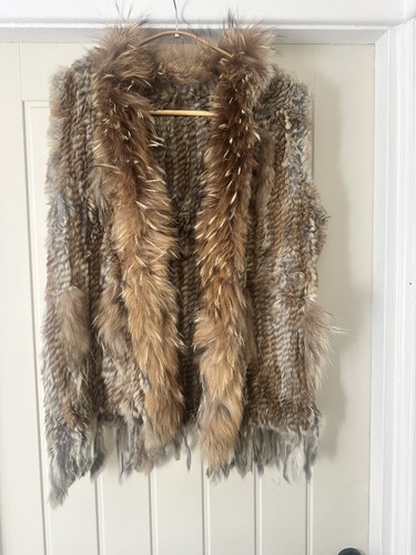 Womens waistcoat brown rabbit - waistcoat,