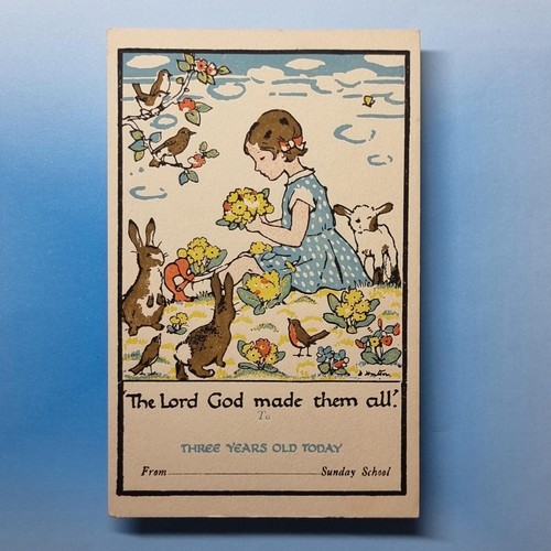 Sunday school greetings card - school,