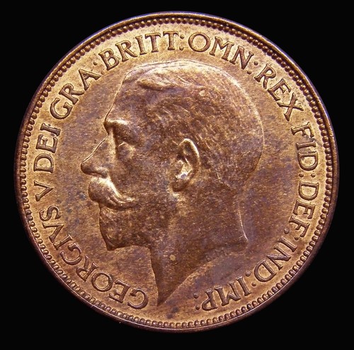 Halfpenny 1925 first head gef - 1925,