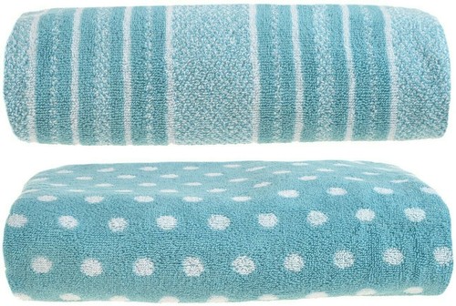 Spot stripe towels 100 - towels, 100%