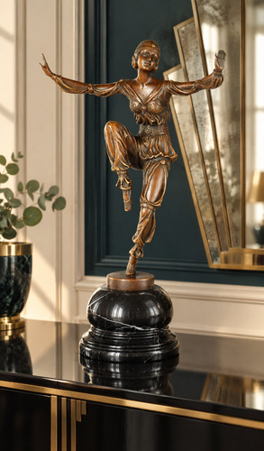 Art deco bronze sculpture - art,