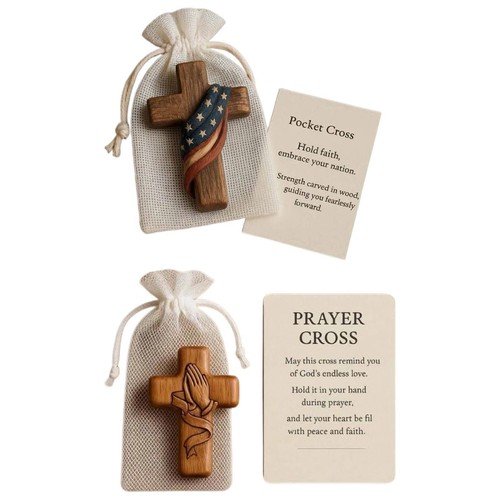 Small handheld wooden cross