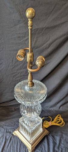 Art deco cast - crystal, lamp
