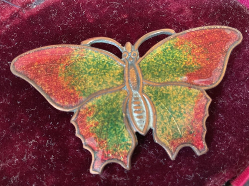 Art deco enamel butterfly - deco,