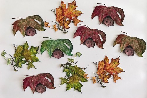 Die cut field mice - die, autum