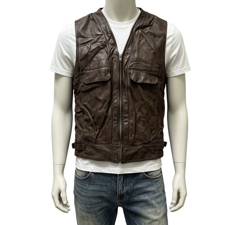 Mens vintage 80s brown leather - mens,