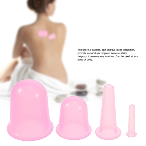 4pcs set silicone cupping - 4pcs/set,