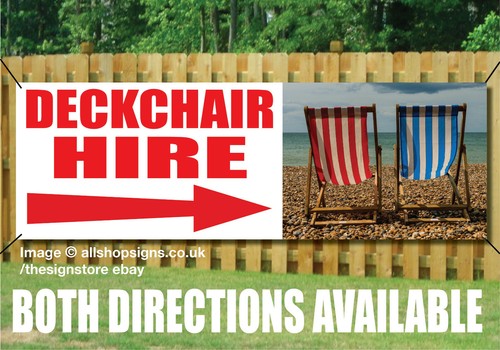Deckchair hire sign banner - deckchair,