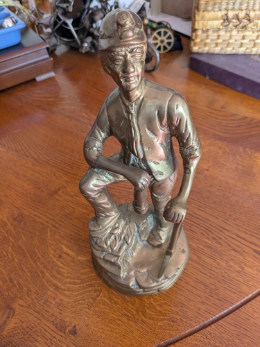 Vintage brass coal miner - vintage,