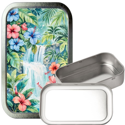 Tropical waterfall 1oz silver - waterfall,