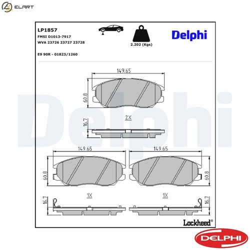 Brake pad set - set, disc