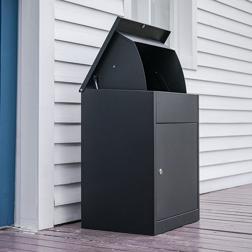 Lockable black parcel delivery - black,