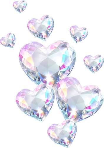 X10 diamond pretty heart vinyl - diamond,